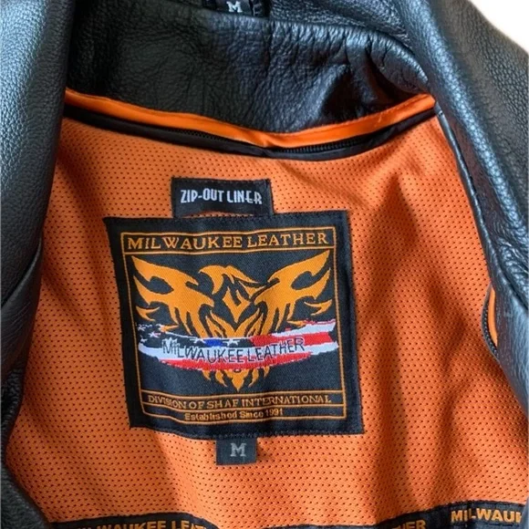 Men’s Milwaukee Leather Zip-out Liner Motorcycle Jacket - Picture 2 of 5